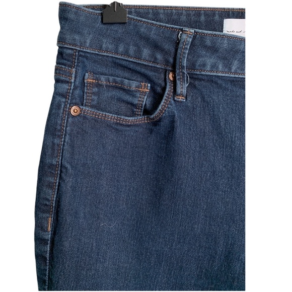 Ann Taylor Loft Women's Jeans 8/29 Dark Wash Denim Curvy High Waist Skinny Ankle - Picture 2 of 7